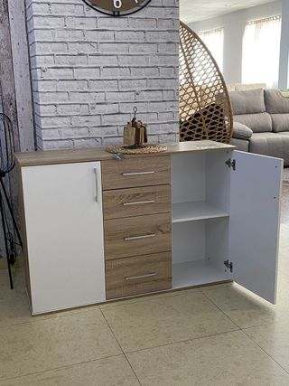 Cómoda 2 puertas 4 cajones envío gratis