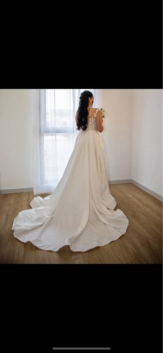 Vestido de Novia Corte Princesa Encaje Floral