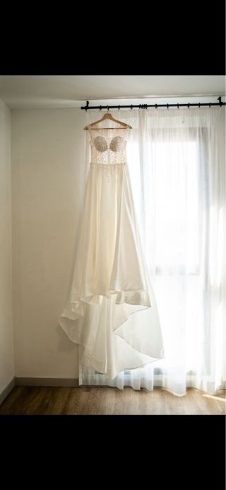 Vestido de Novia Corte Princesa Encaje Floral