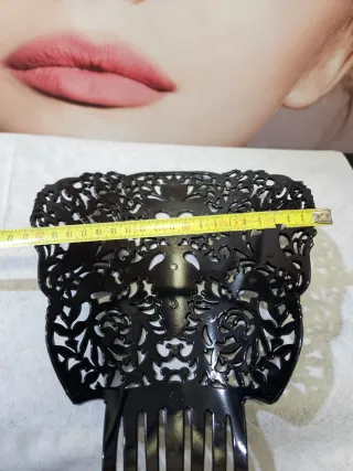 Mantilla madrina 220x100cm, peineta y guantes