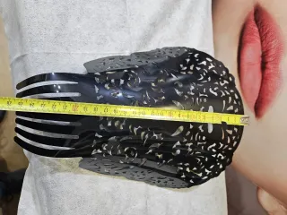 Mantilla madrina 220x100cm, peineta y guantes