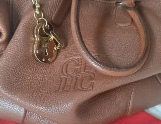 Bolso CH Carolina Herrera Marrón y Dorado
