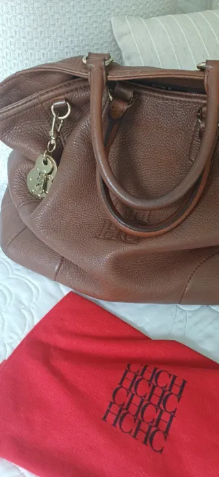 Bolso CH Carolina Herrera Marrón y Dorado