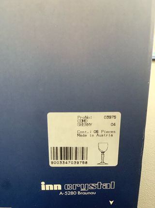 6 Copas de cristal transparentes