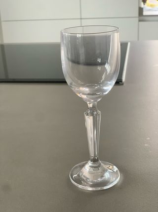 6 Copas de cristal transparentes