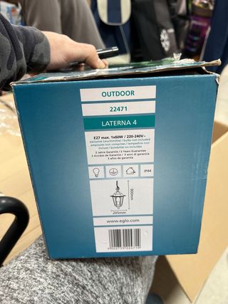 Lámpara Colgante Exterior EGLO Laterna 4