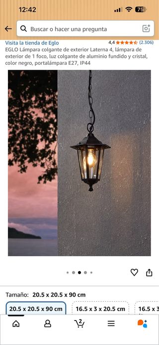 Lámpara Colgante Exterior EGLO Laterna 4