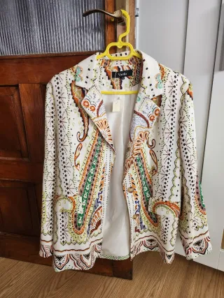 Blazer estampado mujer