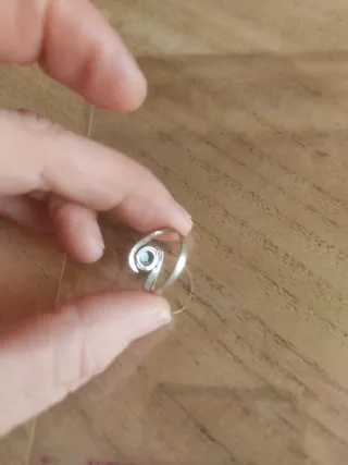 Anello Argento con Smeraldo Misura 17