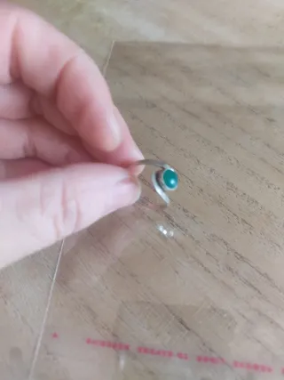 Anello Argento con Smeraldo Misura 17