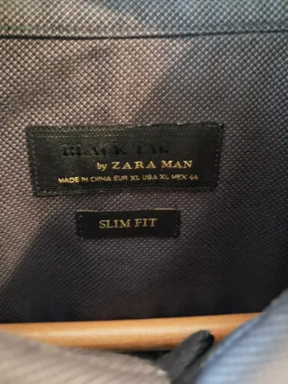 Camisa Zara XL Gris oscuro