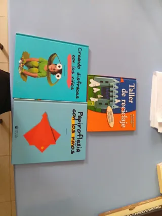 Lote libros niños reciclaje, papiroflexia disfraz