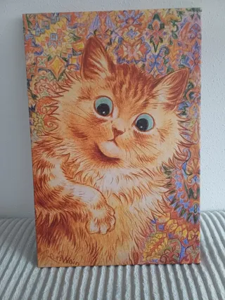 Lienzo Gato Louis Wain 60x40cm