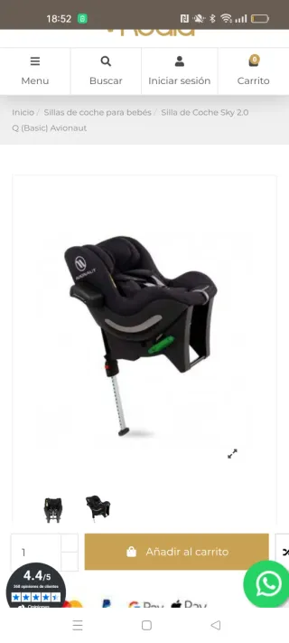 Silla Avionaut Correas y Cinturón NO Isofix