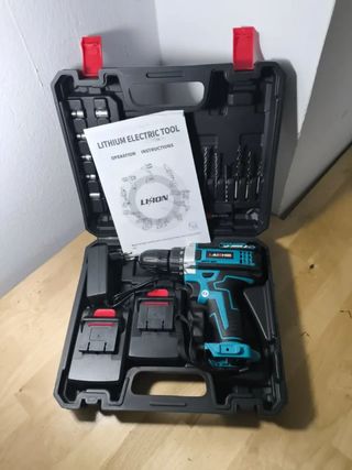 NUEVO Taladro Atornillador Percutor + Accesorios