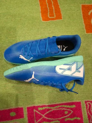 Zapatillas Fútbol Puma Azul/Verde