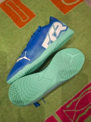 Zapatillas Fútbol Puma Azul/Verde