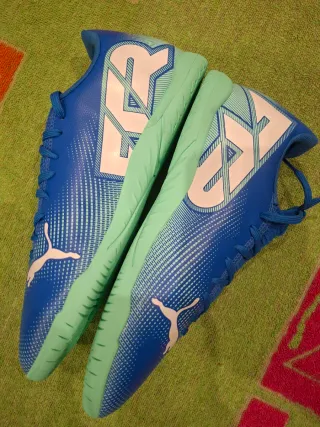 Zapatillas Fútbol Puma Azul/Verde