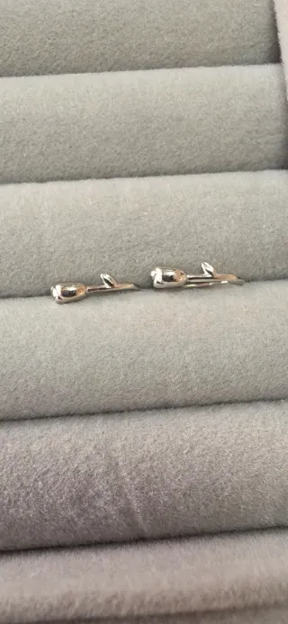 Pendientes de plata con diseño de flor