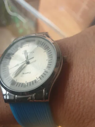 Reloj France Plata y Azul