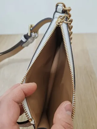 Borsetta Michael Kors beige con catena oro