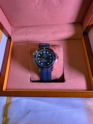Ome Seamaster Professional Reloj Azul/Dorado