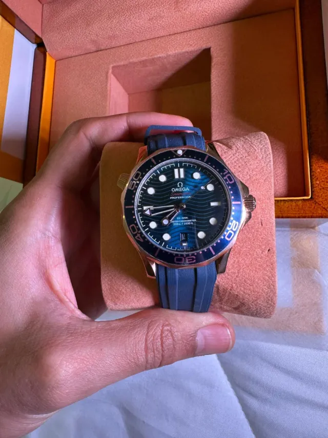Ome Seamaster Professional Reloj Azul/Dorado