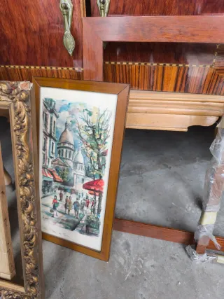 Lote bastidores cuadros y marcos antiguos