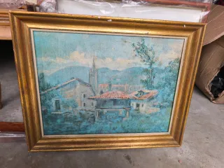 Lote bastidores cuadros y marcos antiguos