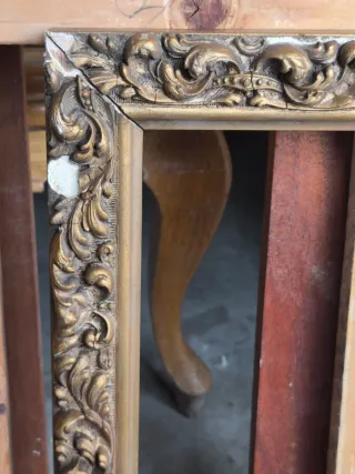 Lote bastidores cuadros y marcos antiguos