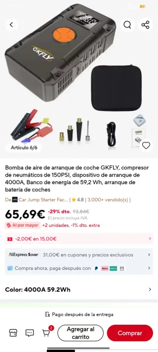 Arrancador y compresor de aire