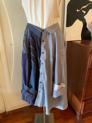 Falda de camisas patchwork