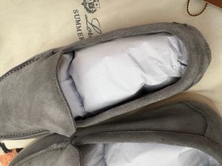 Loro Piana Summer Walk Mocasines Grises