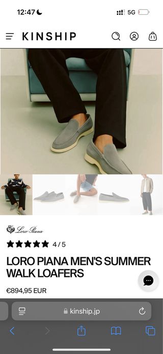 Loro Piana Summer Walk Mocasines Grises