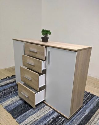 Cómoda 2 puertas 4 cajones envío gratis