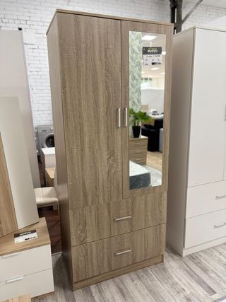 Armario Pequeño 2 puertas con espejo y cajones