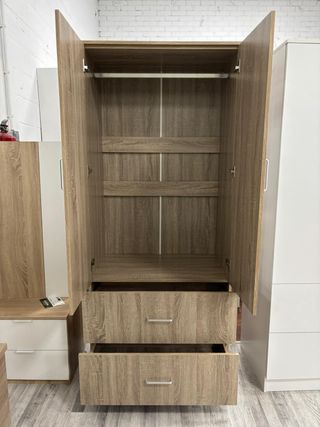 Armario Pequeño 2 puertas con espejo y cajones