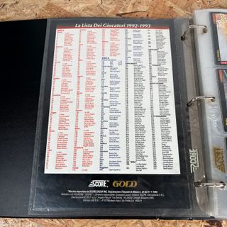 Album Score Calciatori di Serie A e B Gold 93