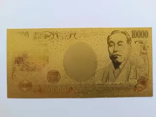 10 Billetes 10000 Yenes Gold Colección