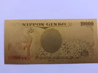 10 Billetes 10000 Yenes Gold Colección