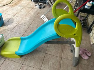 Tobogán Smoby verde y azul