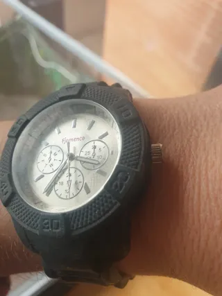 Reloj Flamenco Negro y Plateado