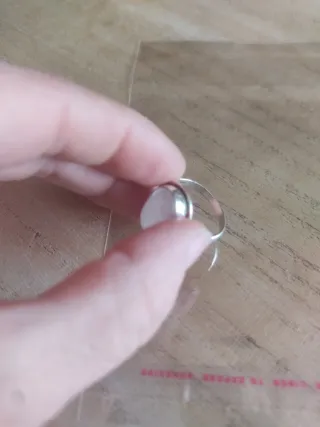 Anello Argento Quarzo Rosa Naturale Misura 18.5