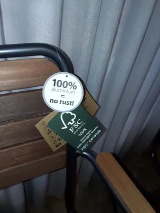 Sillas de jardín aluminio y madera