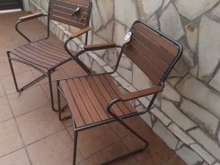 Sillas de jardín aluminio y madera