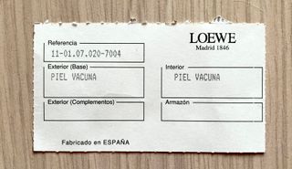 Cartera Loewe Piel Vacuna Negra y Marrón