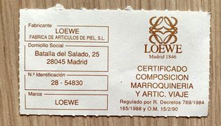 Cartera Loewe Piel Vacuna Negra y Marrón