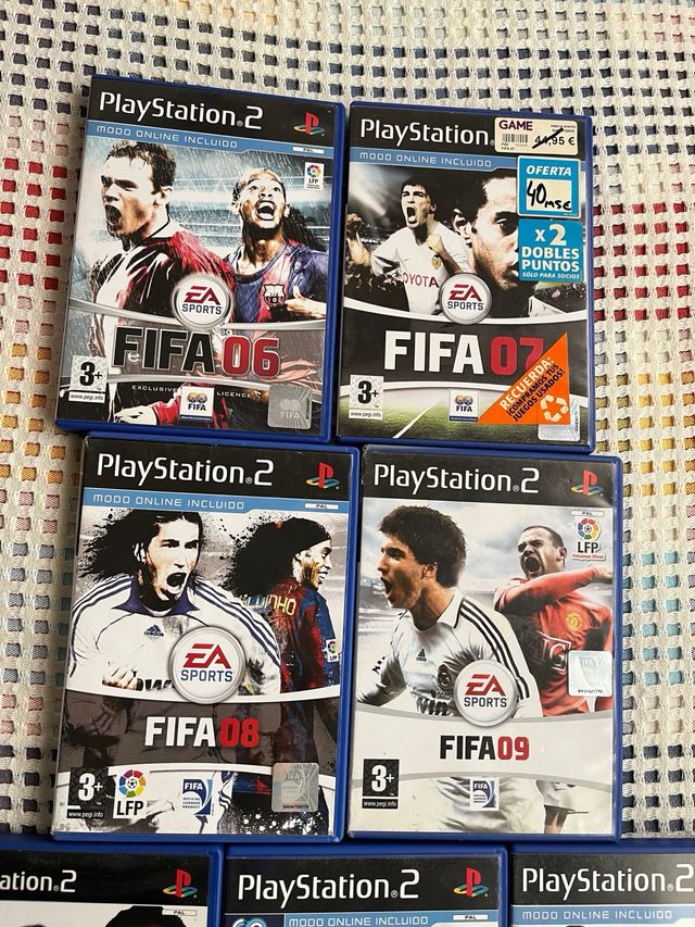 Lote 7 Juegos FIFA PS2 (03, 04, 05, 06, 07, 08, 09