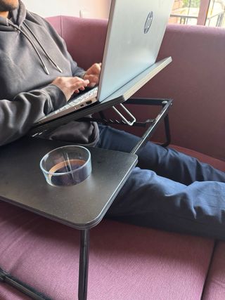 Mesa Plegable Portátil Negra para Cama/Sofá