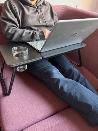 Mesa Plegable Portátil Negra para Cama/Sofá